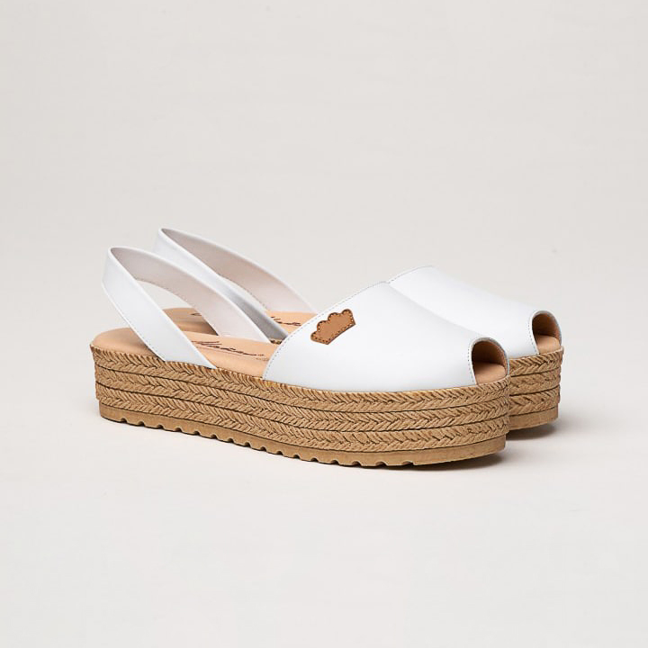 Belinda Scarpa Pelle Bianco Lato