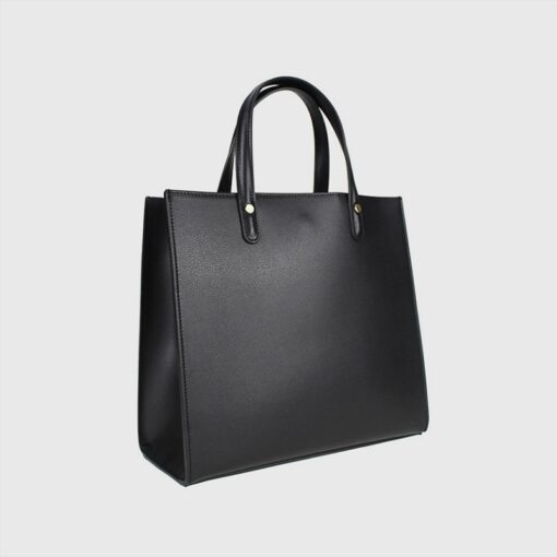 Borsa Cartella in Pelle Borse di Pelle Borse da Cerimonia Borse Cerimonia Giorno Borsette Artigianali Borsa da Donna Borsetta a Mano Payal Nero Lato-min