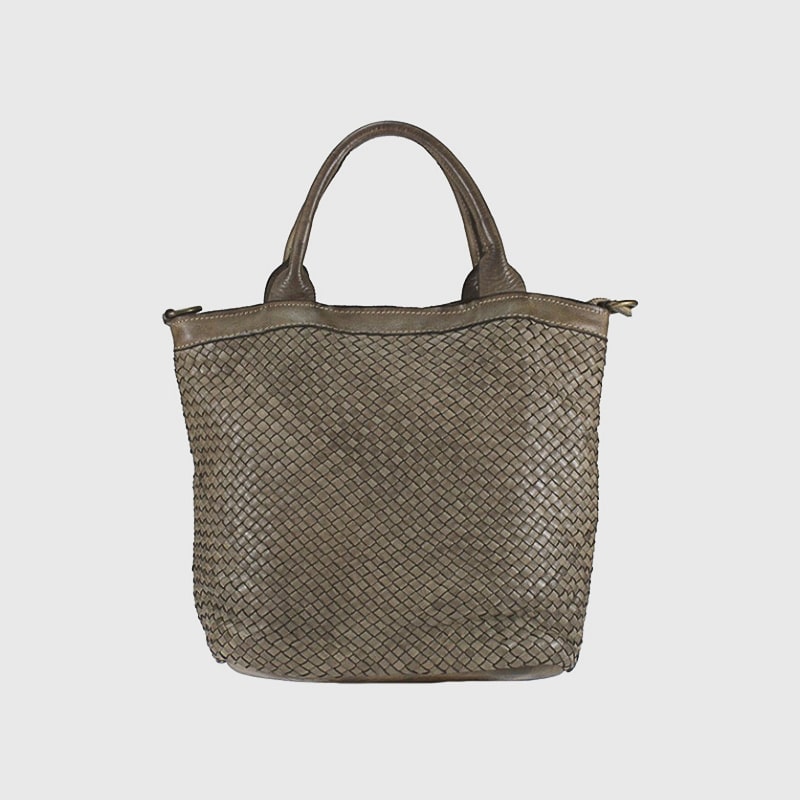 Borsa pelle intrecciata sale vintage