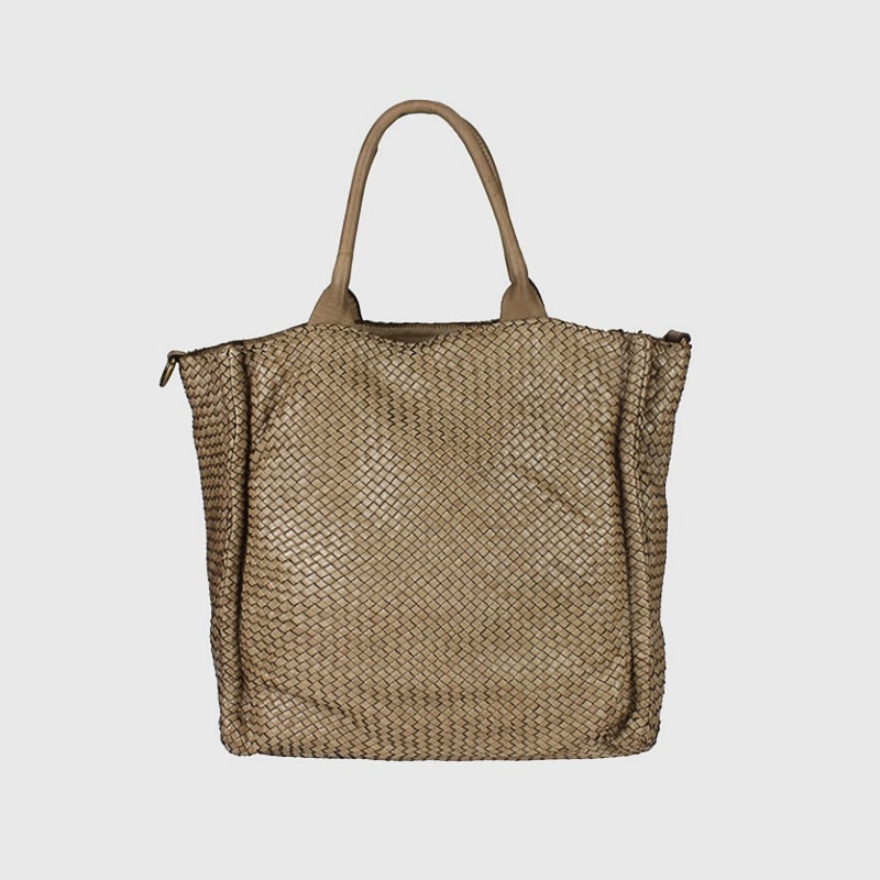 Sac cuir tressé vintage cheap
