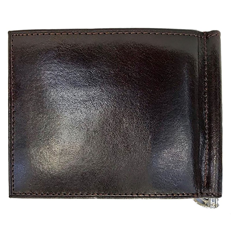 Portafoglio Fermasoldi Cuoio Uomo Testa Moro 3