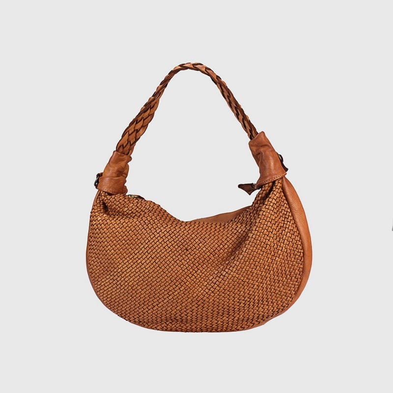 Borsa pelle outlet intrecciata vintage